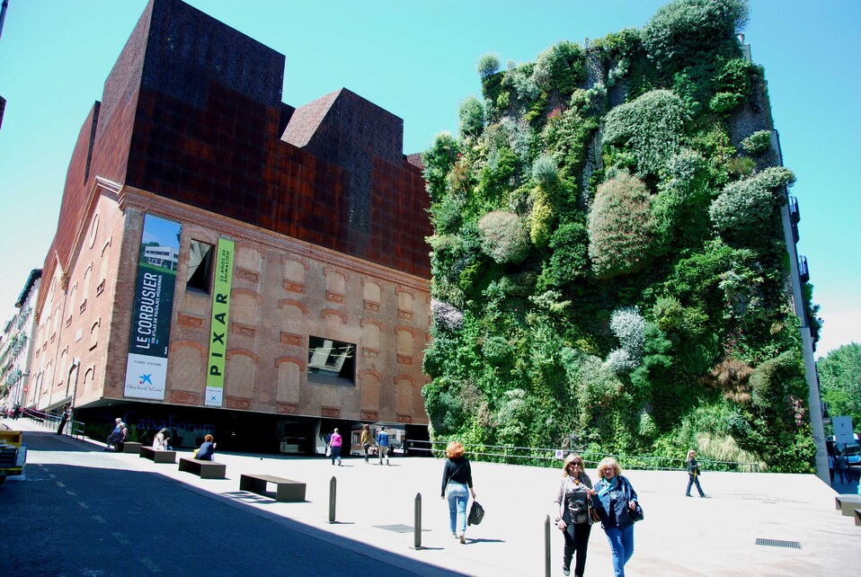J 9 - Madrid - La Caixa Forum et le jardin vertical de Patrick Blanc