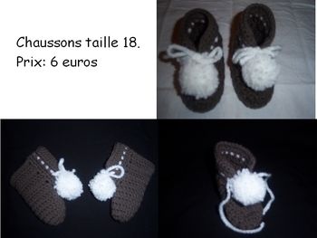 chaussons taille 18.