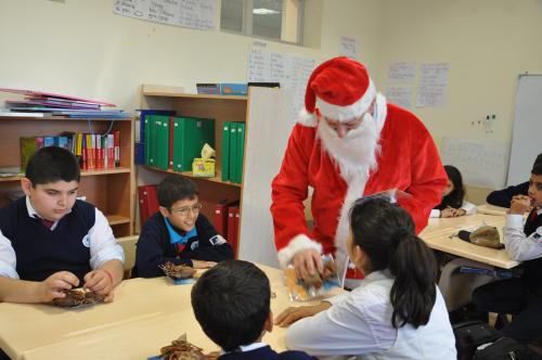 La venue du Père Noël au collège