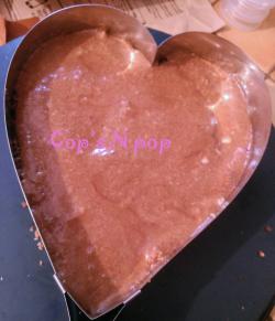 Gâteau coeur délice coco pralin Nutella!!