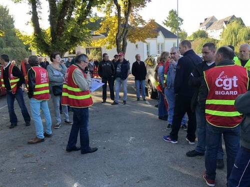 Journée de grèves et manifs du 9 octobre en Finistère vue par la PQR