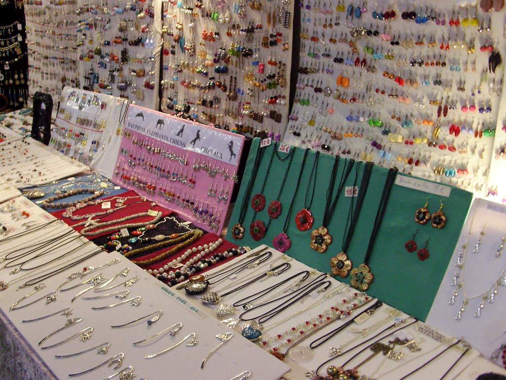 Exposition de mes bijoux sur le marché de noël de St Georges/Cher -  Création de bijoux uniques