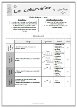 Lire le calendrier : leçon et exercices CE1