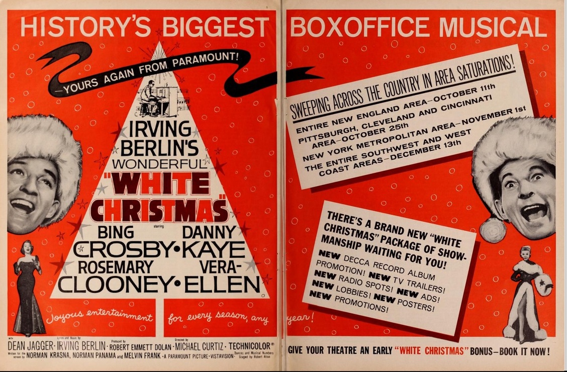 WHITE CHRISTMAS BOX OFFICE 1961 REISSUE
