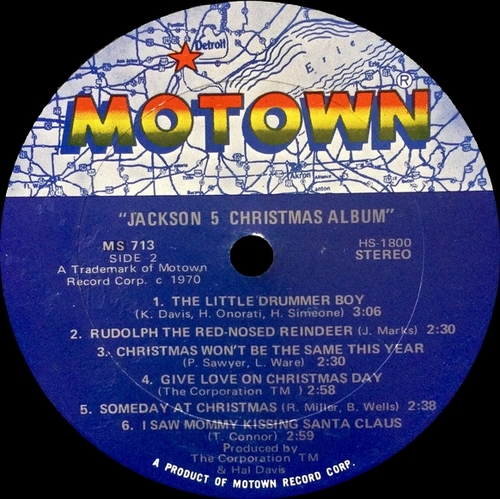 The Jackson 5 : Album " Jackson 5 Christmas Album " Motown Records MS 713 [US]