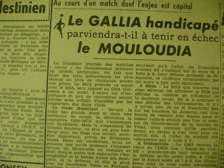 Dimanche 23.2.47 GSA-MCA
