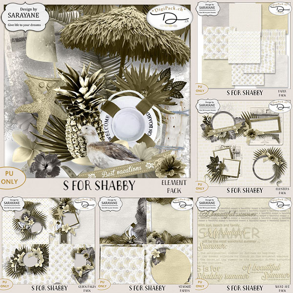 S for shabby {PU Full pack} by Sarayane