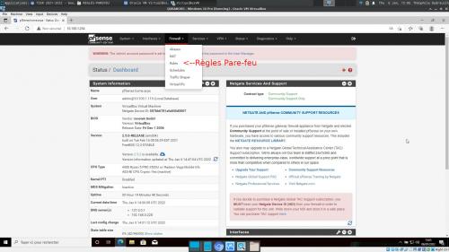 Accéder aux règles du pare-feu dans pfsense