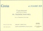 FREDERIC MATHIEU NEW "BRAVISSIMI" COSTA NEOROMANTICA (dec 2012-mar 2013) 