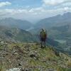 Arrivée au sommet du pico de Musales 2654 m, avec les embalses de Bubal et de Lanuza dans le dos