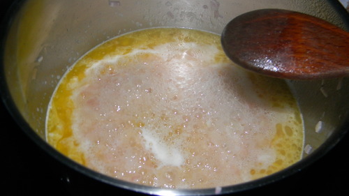 Choux vert à la truite fumée, cacahuètes sauce crémeuse au vin blanc...