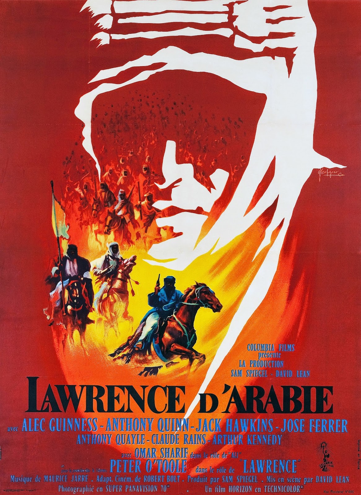 Horaires Des Séances Du Film Lawrence Of Arabia LAWRENCE D'ARABIE - PETER O'TOOLE BOX OFFICE 1963 - BOX OFFICE STORY