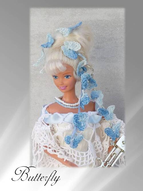 Barbie en modèle "Butterfly" au crochet