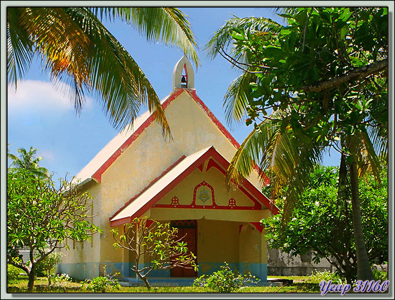 Ancien village de Tetamanu : l'église - Atoll de Fakarava - Tuamotu - Polynésie française