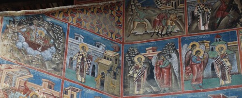 Voroneț, monastère de Bucovine, la chapelle Sixtine des Balbkans. 1 : Façade sud