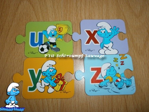 Magnets alphabet - puzzle Schtroumpf JACQUES