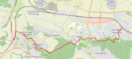 Jeudi 23 Novembre 2023: Des Clayes sous-Bois à Neauphle 13 km