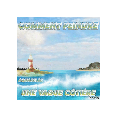 Dessin et peinture - vidéo 4026 : Comment peindre une vague côtière 2/2 ? - aquarelle.