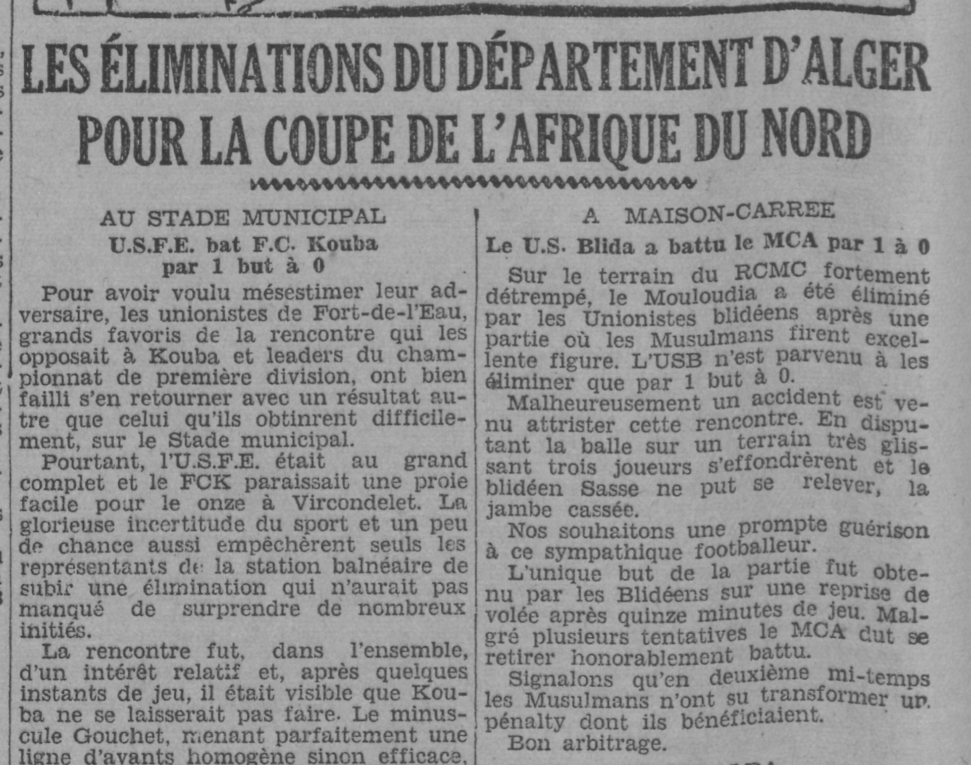 Dimanche 22.11.1931 coupe AFN à belfort USB-MCA 1-0