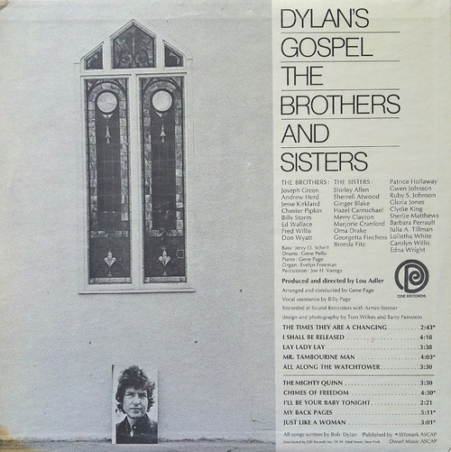 The Brothers & Sisters : Album " Dylan's Gospel " Ode Records Z12 44018 [ US ]