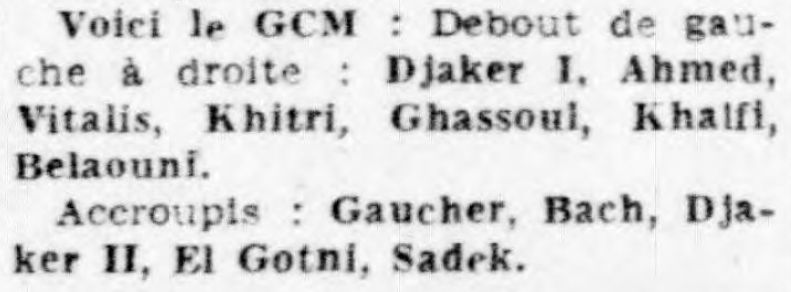 19.5.1951 le GC Mascara Champion de l'Oranie