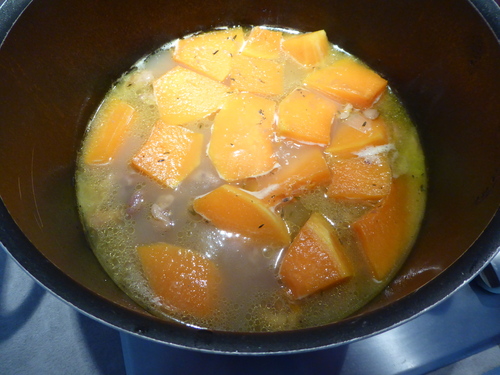 Une Soupe Potiron Châtaignes
