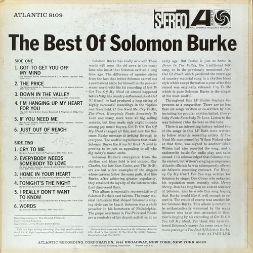 Solomon Burke : Album " The Best Of Solomon Burke " Atlantic Records SD 8109 [ US ]