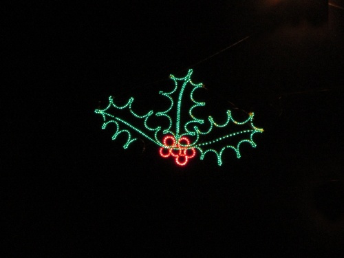 Illuminations de fêtes à Sainte Colombe sur Seine...