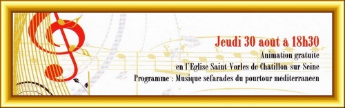 Programme de la semaine musicale de Saint Vorles du jeudi  29 août 2012