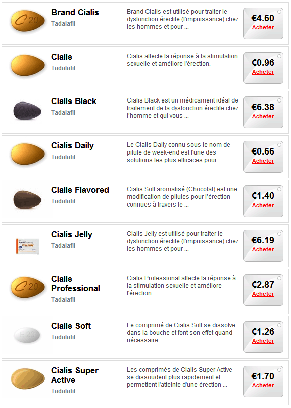 Acheter CIALIS Pas Cher
