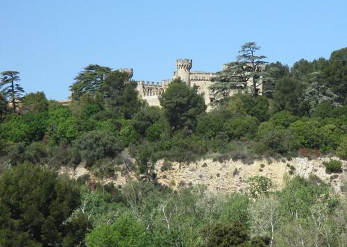 Le château des Issards vu du Mireio 