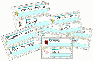 Recomposer les mots en script niveaux 2 et 3 -Le loup qui découvrait le pays des contes