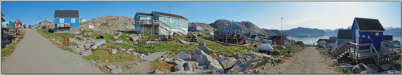 Poursuite de la balade dans Kullorsuaq avec ses déchets traînant un peu partout - Groenland