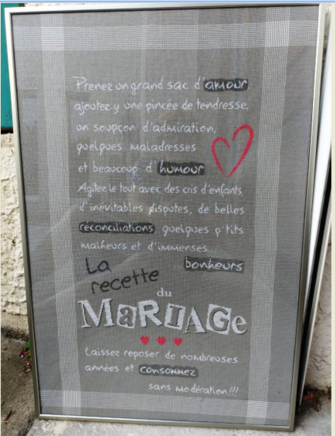 ANNICK tableau " MARIAGE "