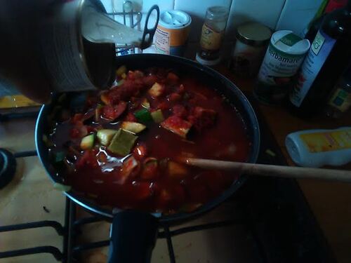 Soupe de tomate un peu comme un cousous {Vegan}