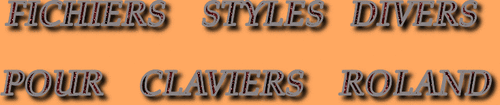  STYLES DIVERS CLAVIERS ROLAND SÉRIE26046