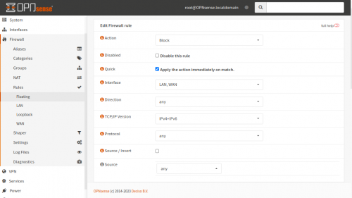 Bloquer une longue liste d'IP et de sous-réseaux avec opnsense