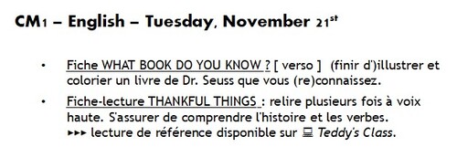 CM1 Int. - "Thankful Things" - by Dr. Seuss