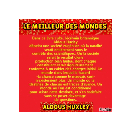 "Le meilleur des mondes" de Aldous Huxley : Réflexion sur un roman d'actualité - livres.