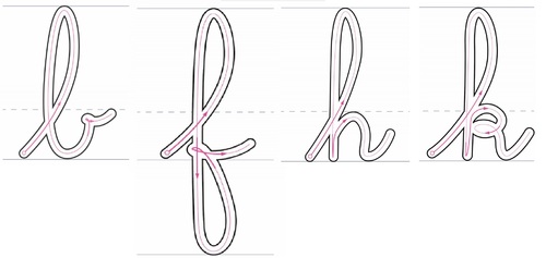 Les lettres b, h, k, f (GS)