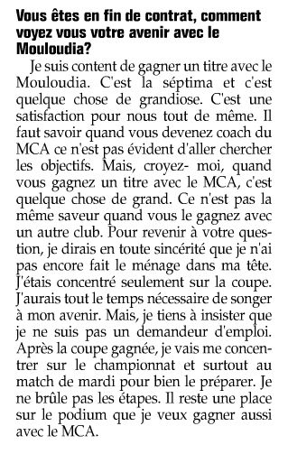 jeudi 01.05.2014 à Blida Finale MCA-JSK 1-1 (5-4 aux tir au but)