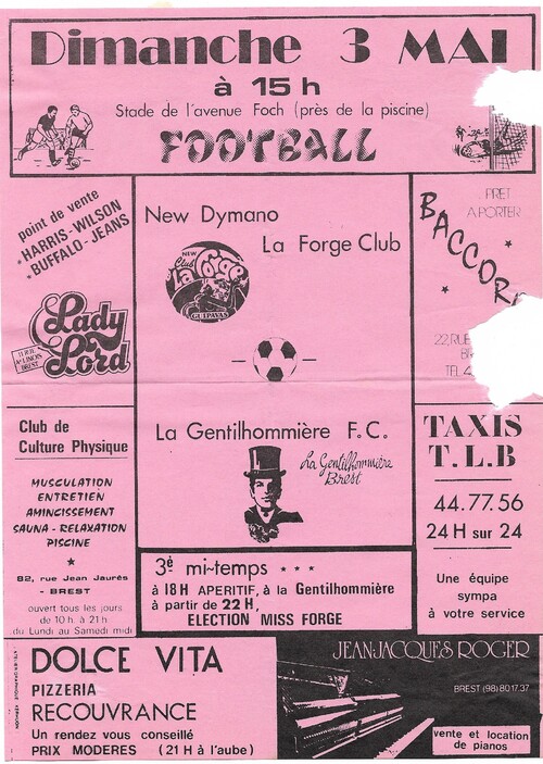 Le grand match FC Gentilho' - Mélody United du 11 mai 1980