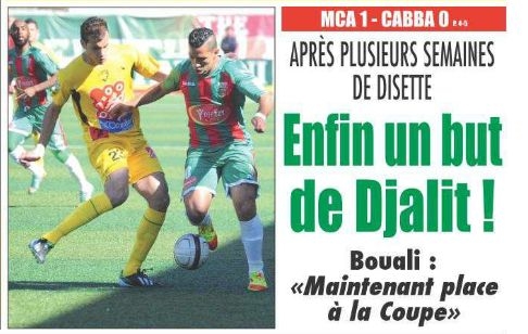 Vendredi 25.04.2014 à Bologhine (match avancé) MCA-CA Bordj Bou Arrèridj 1-0