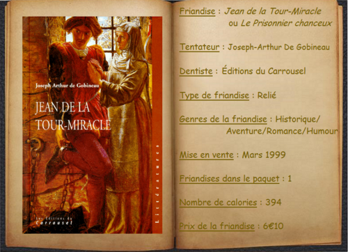 Jean de la Tour-Miracle - Joseph-Arthur De Gobineau