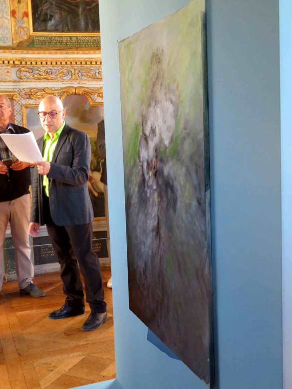 "Gabrielle, le printemps de Bussy-Rabutin", une très belle exposition, au château de Bussy, des peintures  Maggy Geoffroy- Doyen....