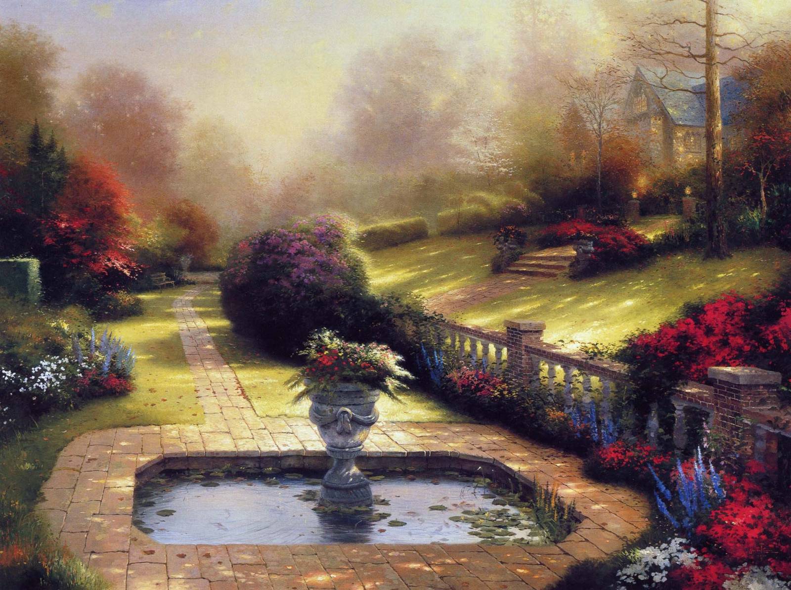 Thomas Kinkade tavaszi festményei