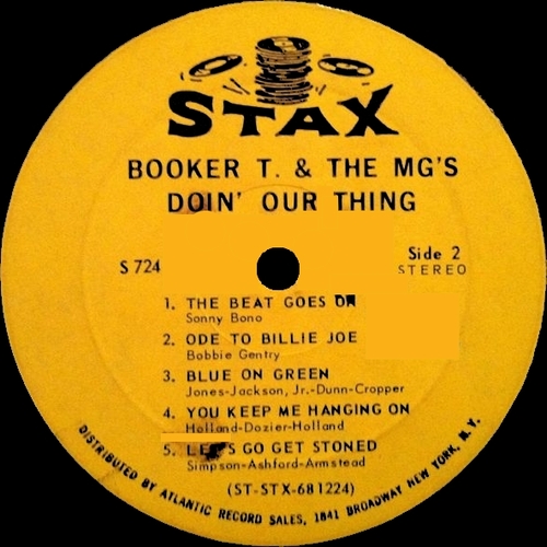 1968 : Album " Doin' Our Thing " Stax Records S 724 [ US ]