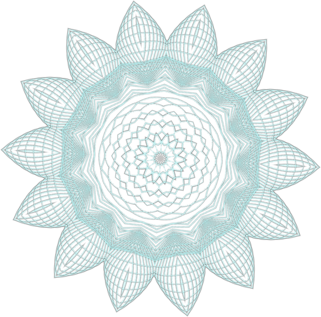 Mandalas spirographe transparent
