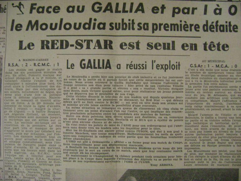 Dimanche 23.2.1947 Municipal GSA-MCA 1-0