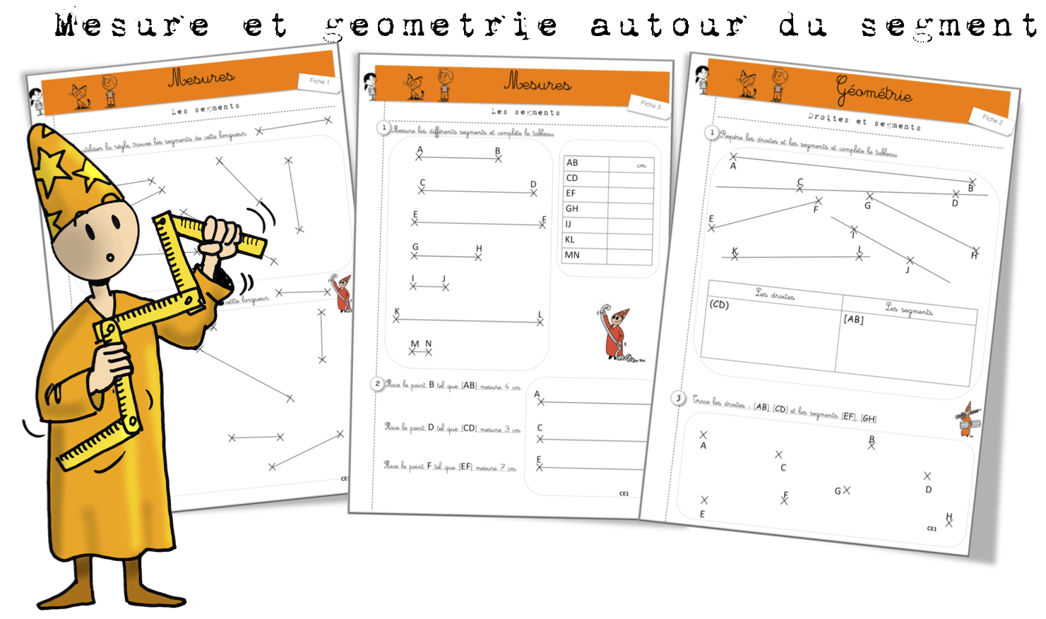 Géométrie et mesure sur les segments: exercices | Bout de Gomme